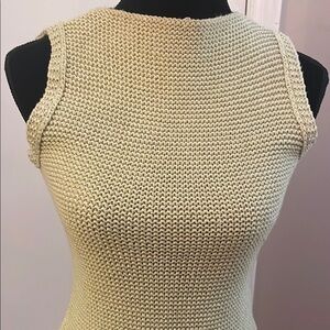 Sleeveless Knit Top in Cream